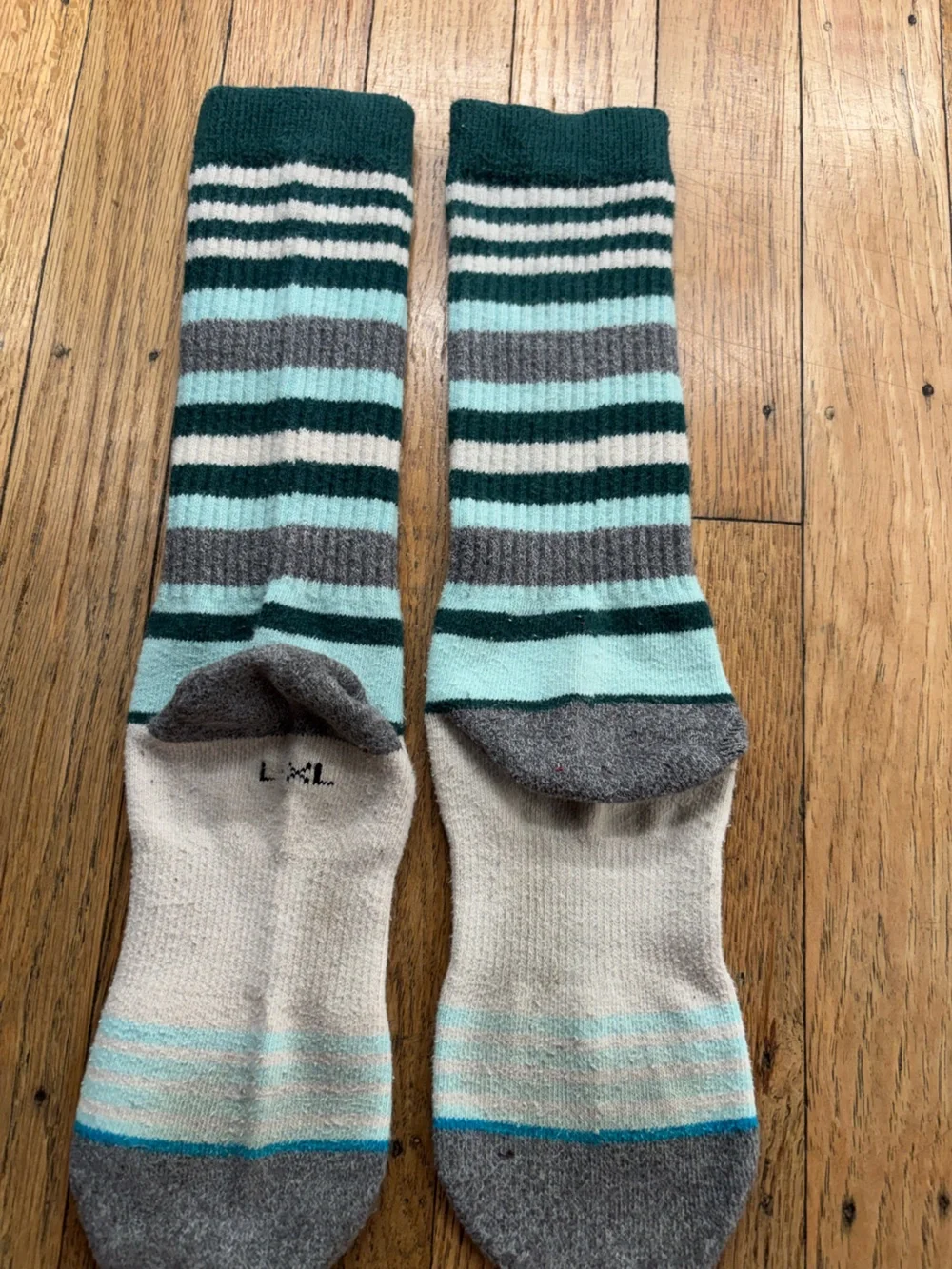 Stance Men's Crew Socks in Dark Green, Mint, Beige & Gray